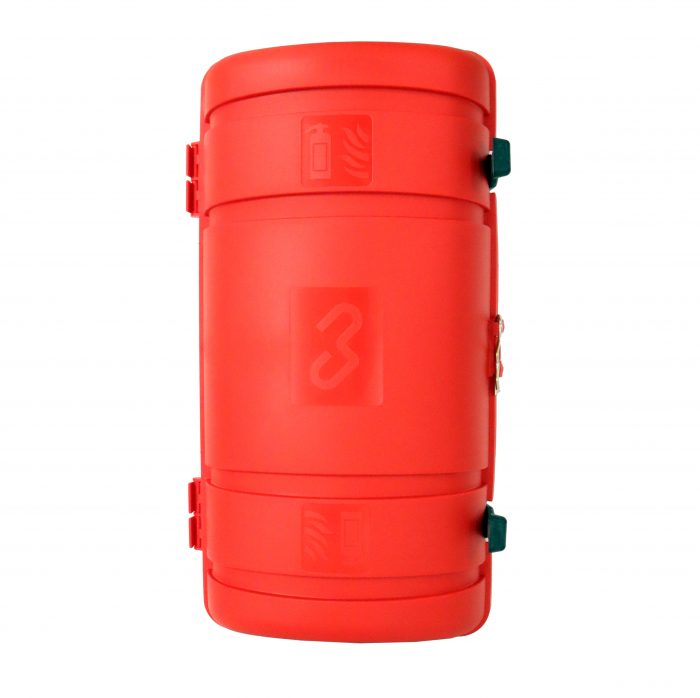 CAS06010 Erikoismatala pvc muovikotelo ajoneuvotelineellä, 6kg sammuttimelle