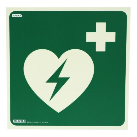 Jälkivalaiseva Defibrillaattori opastekyltti